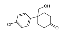 4-(4-chlorophenyl)-4-(hydroxymethyl)cyclohexan-1-one结构式