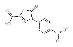 4,5-二氢-1-(4-硝基苯基 )-5-氧代-1H-吡唑-3-羧酸结构式