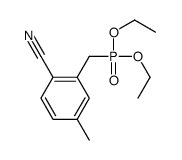 2-(diethoxyphosphorylmethyl)-4-methylbenzonitrile结构式