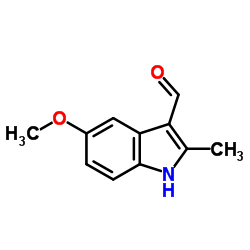 5-甲氧基-2-甲基吲哚-3-醛结构式