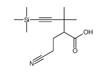 2-(2-cyanoethyl)-3,3-dimethyl-5-trimethylsilylpent-4-ynoic acid结构式