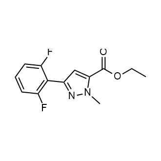 3-(2,6-二氟苯基)-1-甲基-1H-吡唑-5-羧酸乙酯结构式