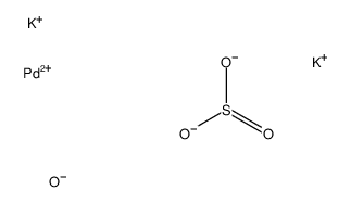 palladium(2+) dipotassium disulphite structure