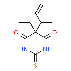 4,6(1H,5H)-Pyrimidinedione,5-ethyldihydro-5-(1-methyl-2-propenyl)-2-thioxo-(9CI)结构式