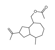 decahydro-2-isopropenyl-8-methylazulene-4-methyl acetate Structure