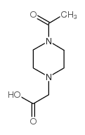 (4-乙酰基哌嗪-1-基)乙酸结构式