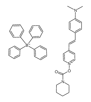 4-(4-(dimethylamino)styryl)-1-((piperidine-1-carbonyl)oxy)pyridin-1-ium tetraphenylborate Structure