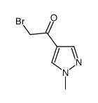 2-溴-1-(1-甲基-1H-吡唑-4-基)乙酮结构式