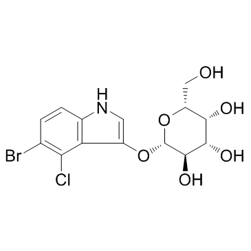 5-bromo-4-chloro-3-indolyl β-D-galactoside Structure