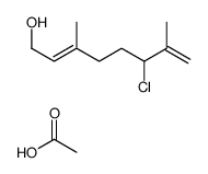 acetic acid,6-chloro-3,7-dimethylocta-2,7-dien-1-ol结构式