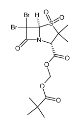 (pivaloyloxy)methyl 6,6-dibromopenicillanate S,S-dioxide Structure