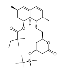6(R)-[2-[8(S)-((2,2-Dimethylbutyryl)oxy)-2(S),6(R)-dimethyl-1,2,6,7,8,8a(R)-hexahydronaphth-1(S)-yl]ethyl]-4(R)-((tert-butyldimethylsilyl)oxy)-3,4,5,6-tetrahydro-2H-pyran-2-one结构式