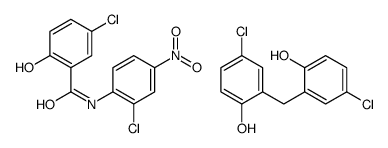 4-chloro-2-[(5-chloro-2-hydroxyphenyl)methyl]phenol,5-chloro-N-(2-chloro-4-nitrophenyl)-2-hydroxybenzamide Structure