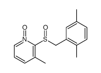 2-[(2,5-dimethylphenyl)methylsulfinyl]-3-methyl-1-oxidopyridin-1-ium结构式