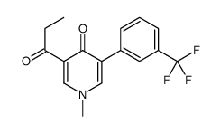 1-Methyl-3-(1-oxopropyl)-5-(3-(trifluoromethyl)phenyl)-4(1H)-pyridinon e结构式