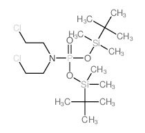 Phosphoramidic acid,bis(2-chloroethyl)-, bis[(1,1-dimethylethyl)dimethylsilyl] ester (9CI) Structure