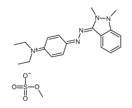 3-[[4-(二乙氨基)苯基]偶氮]-1,2-二甲基-1H-吲哚翁硫酸甲酯盐结构式