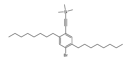 1-(4-bromo-2,5-dioctylphenyl)-2-(trimethylsilyl)acetylene Structure