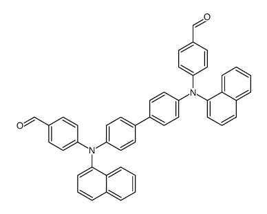 4,4'-(联苯-4,4'-二基双(萘-1-基氮杂二基))二苯甲醛结构式