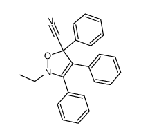 2-ethyl-3,4,5-triphenyl-2,5-dihydro-isoxazole-5-carbonitrile结构式