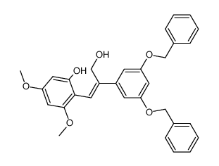 (E)-β-[2-hydroxy-4,6-dimethoxyphenylethylene]-3,5-dibenzyloxybenzeneethanol结构式