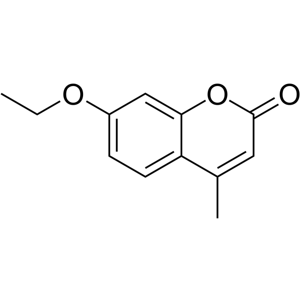 7-乙氧基-4-甲基香豆素结构式