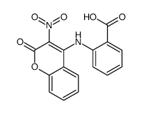 2-[(3-nitro-2-oxochromen-4-yl)amino]benzoic acid Structure