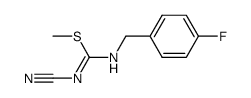 N-p-fluorobenzylamino-N'-cyano-S-methylisothiourea Structure