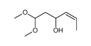 cis-6,6-dimethoxy-2-hexen-4-ol Structure