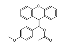 α-acetoxy-9-(p-methoxybenzylidene)xanthene Structure
