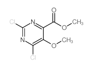 2,6-二氯-5-甲氧基嘧啶-4-羧酸甲酯结构式