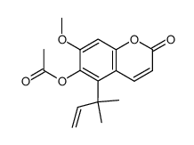 6-acetoxy-7-methoxy-5-(1,1-dimethylallyl)coumarin Structure