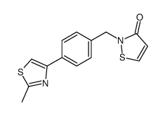 2-[[4-(2-methyl-1,3-thiazol-4-yl)phenyl]methyl]-1,2-thiazol-3-one Structure