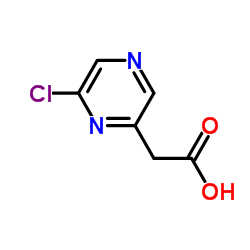 (6-氯吡嗪-2-基)乙酸结构式