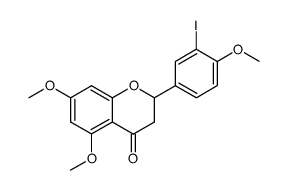 2-(3-iodo-4-methoxy-phenyl)-5,7-dimethoxy-chroman-4-one Structure
