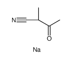 Butanenitrile, 2-methyl-3-oxo-, sodium salt Structure