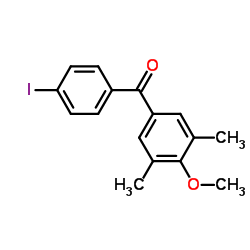(4-Iodophenyl)(4-methoxy-3,5-dimethylphenyl)methanone Structure