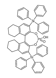 (11bR)-8,9,10,11,12,13,14,15-八氢-4-羟基-2,6-双(三苯基甲硅烷基)-4-氧化物-二萘并[2,1-d：1'' ,2''-f] [1,3,2] 二氧杂磷杂七环结构式