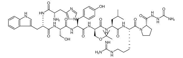 (Des-Pyr1,D-Ser(tBu)6,AzaGly10)-LHRH acetate salt结构式