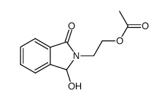 Acetic acid 2-(1-hydroxy-3-oxo-1,3-dihydro-isoindol-2-yl)-ethyl ester结构式
