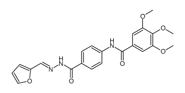 N-[4-[[(E)-furan-2-ylmethylideneamino]carbamoyl]phenyl]-3,4,5-trimethoxybenzamide结构式