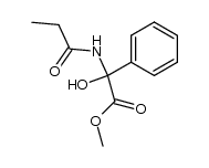 2-(Propionylamino)-2-hydroxy-2-phenylessigsaeure-methylester Structure