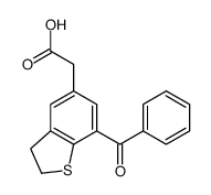 2-(7-benzoyl-2,3-dihydro-1-benzothiophen-5-yl)acetic acid Structure