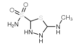 5-(甲基氨基)-1,3,4-噻二唑啉-2-磺酰胺结构式