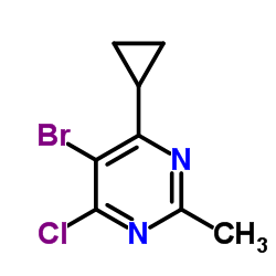 5-Bromo-4-chloro-6-cyclopropyl-2-methylpyrimidine Structure