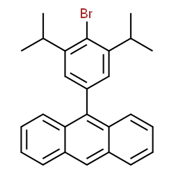 9-(4-溴-3,5-二异丙基苯基)蒽结构式