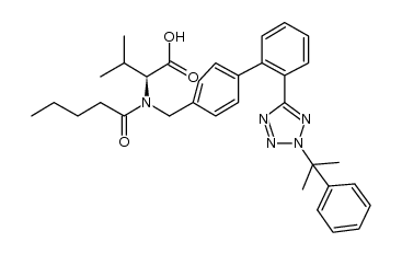(S)-N-(1-oxopentyl)-N-[[2'-[(1-methyl-1-phenyl-ethyl)-2H-tetrazol-5-yl][1,1'-biphenyl]-4-yl]methyl]-valine Structure