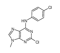 (2-chloro-9-methyl-9H-purin-6-yl)-(4-chloro-phenyl)-amine Structure