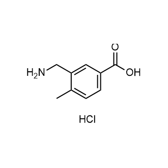 3-(氨基甲基)-4-甲基苯甲酸盐酸盐结构式