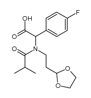α-[[2-(1,3-dioxolan-2-yl)ethyl](2-methyl-1-oxopropyl)amino]-4-fluorobenzeneacetic acid结构式